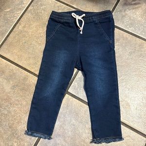 Cat & Jack Stretchy jeans with raw hem. Size 18 months